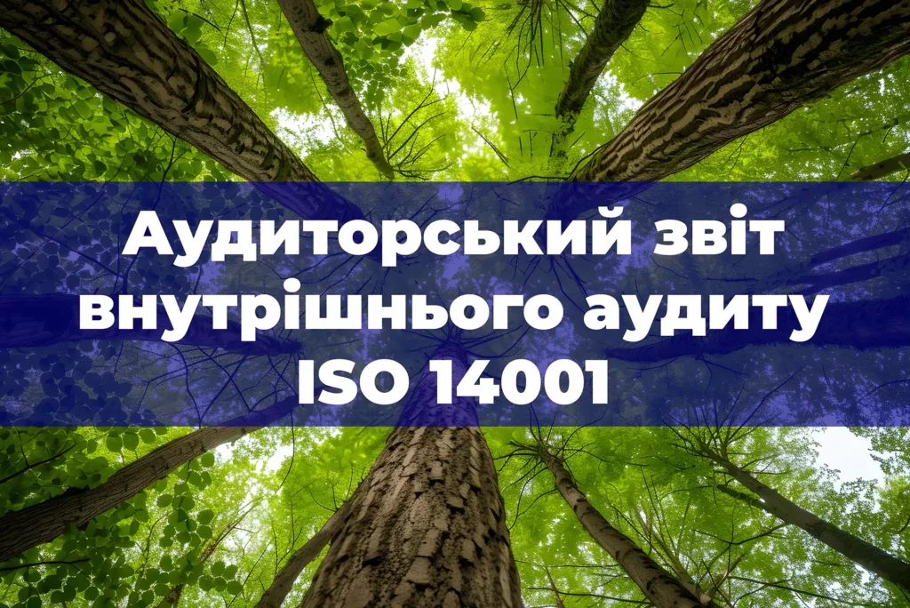 Аудиторський звіт внутрішнього аудиту ISO 14001